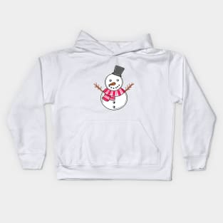 Cheerful snowman Kids Hoodie